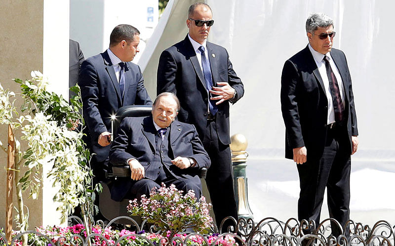 Algerian president Abdelaziz Bouteflika is seen in Algiers, Algeria on 9 April 2018. Photo: Reuters