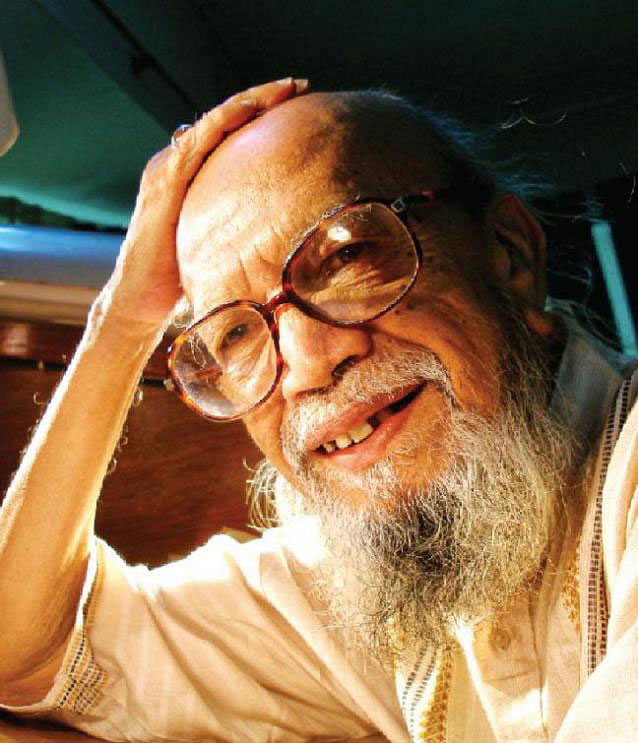 The photo of poet Al Mahmud was taken by Nasir Ali Mamun on 1 January 2005.
