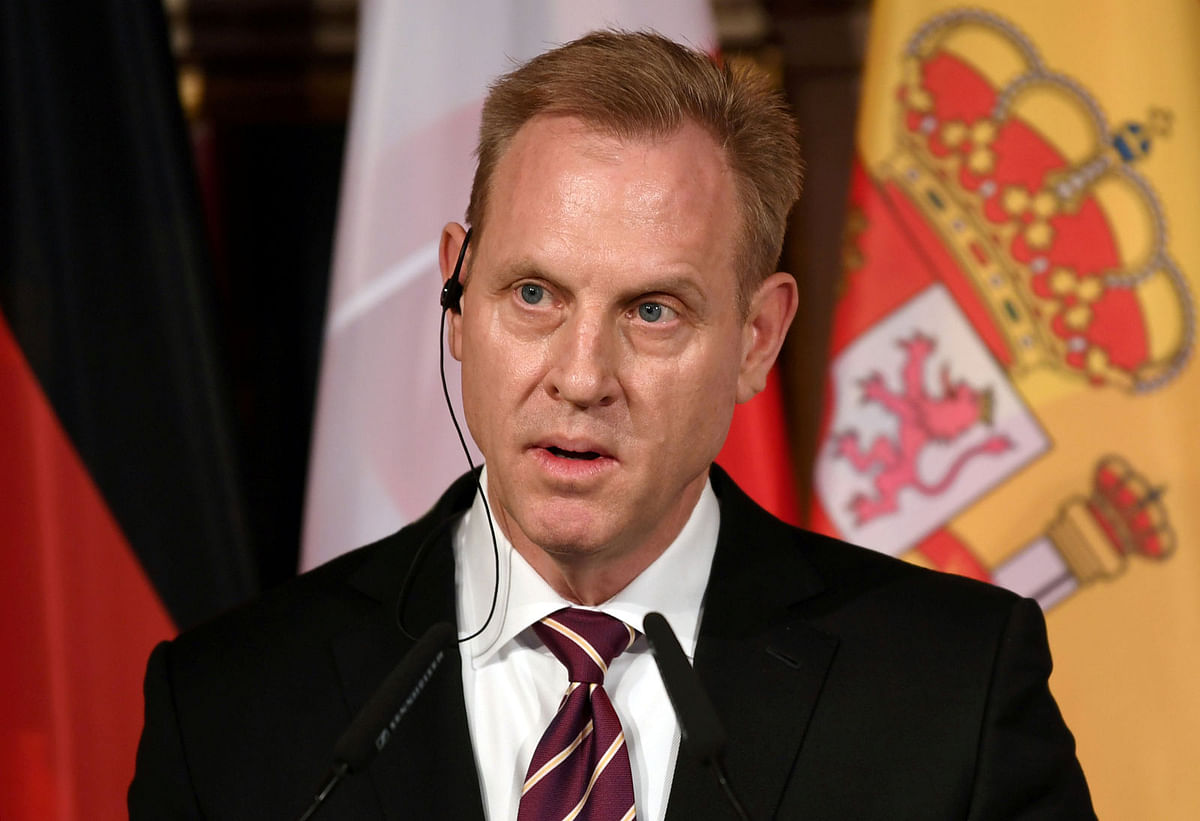 US secretary of defence Patrick Shanahan speaks at the annual Munich Security Conference in Munich, Germany on 15 February, 2019. Photo: Reuters