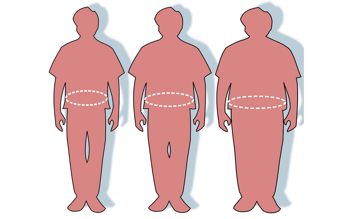 Higher values of waist-to-hip ratio are associated with more incidence of diseases associated with obesity. Photo: Collected