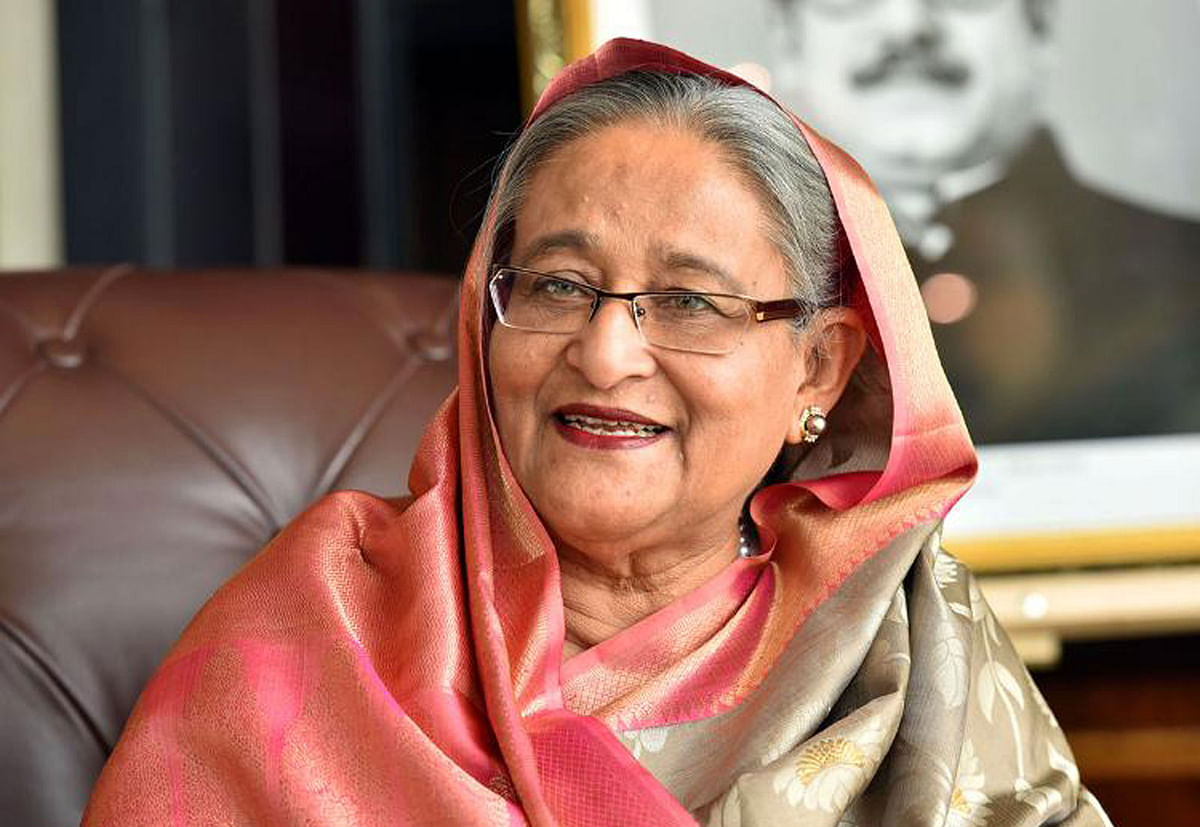 Prime minister Sheikh Hasina during her interaction with Gulf News in Abu Dhabi. – Photo courtesy: Gulf News