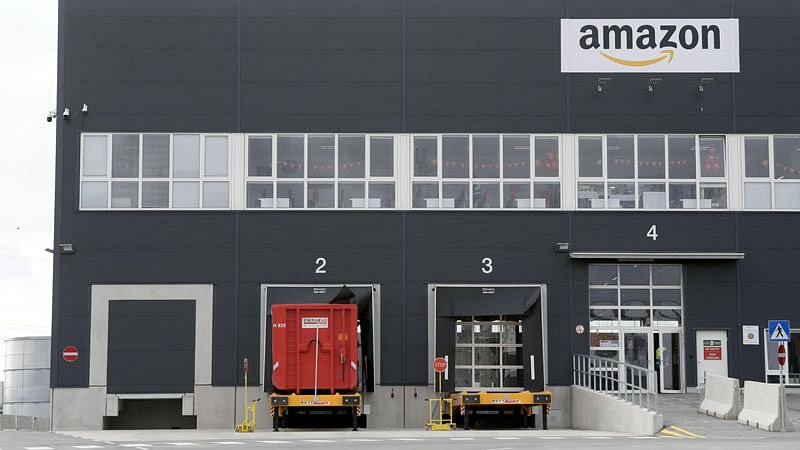 This picture taken on February 12, 2019 shows a view of a distribution center of US giant of online sales, Amazon in Grossebersdorf, Austria. Photo: AFP