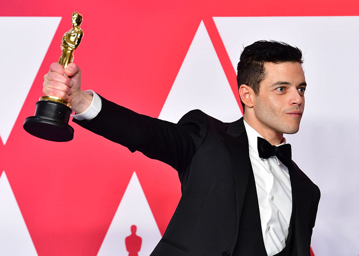 Best Actor winner for `Bohemian Rhapsody` Rami Malek poses in the press room during the 91st Annual Academy Awards at the Dolby Theatre in Hollywood, California on 24 February, 2019. Photo: AFP