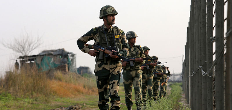 BSF members along the border