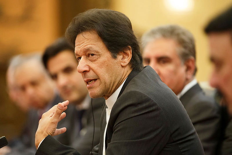 Pakistan prime minister Imran Khan attends talks at the Great Hall of the People in Beijing, 2 November, 2018. Photo: Reuters