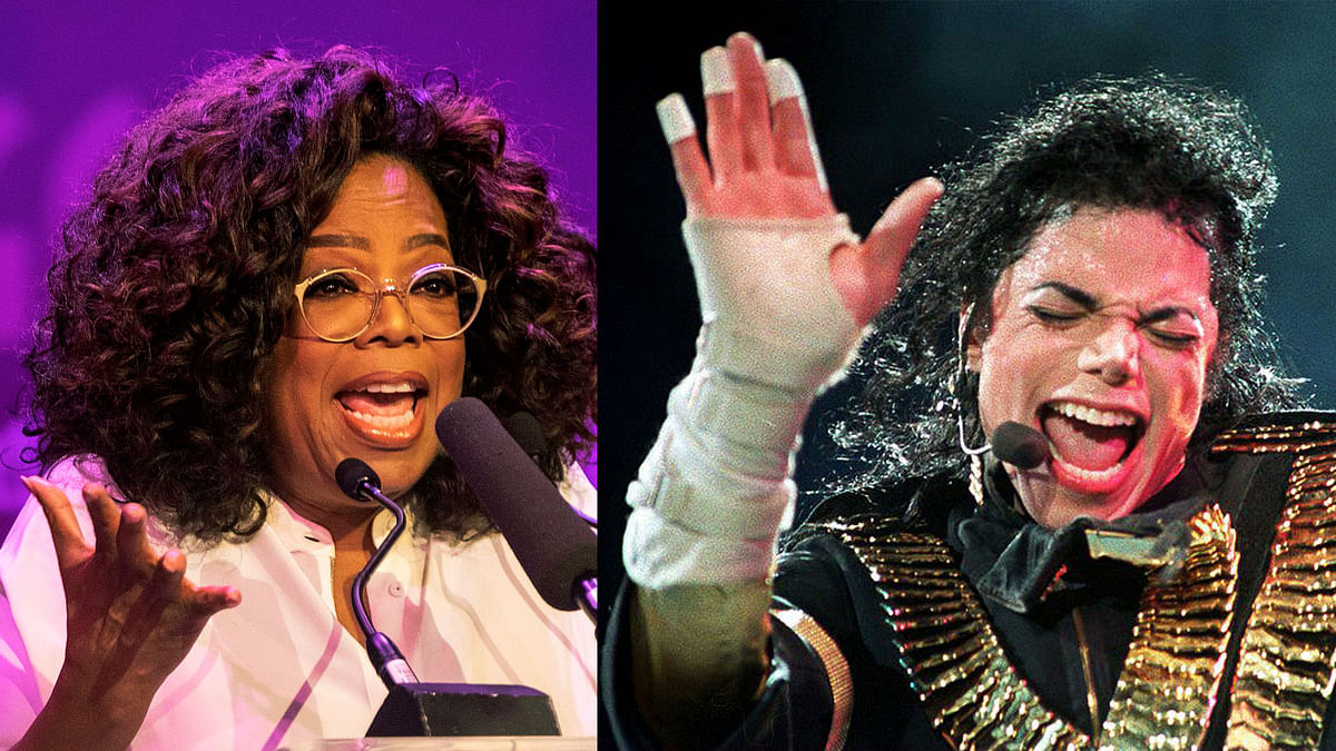Oprah Winfrey and Michael Jackson. Photo: AFP