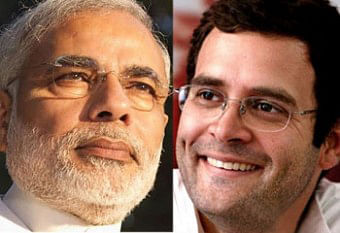 Narendra Modi (Left) and Rahul Gandhi