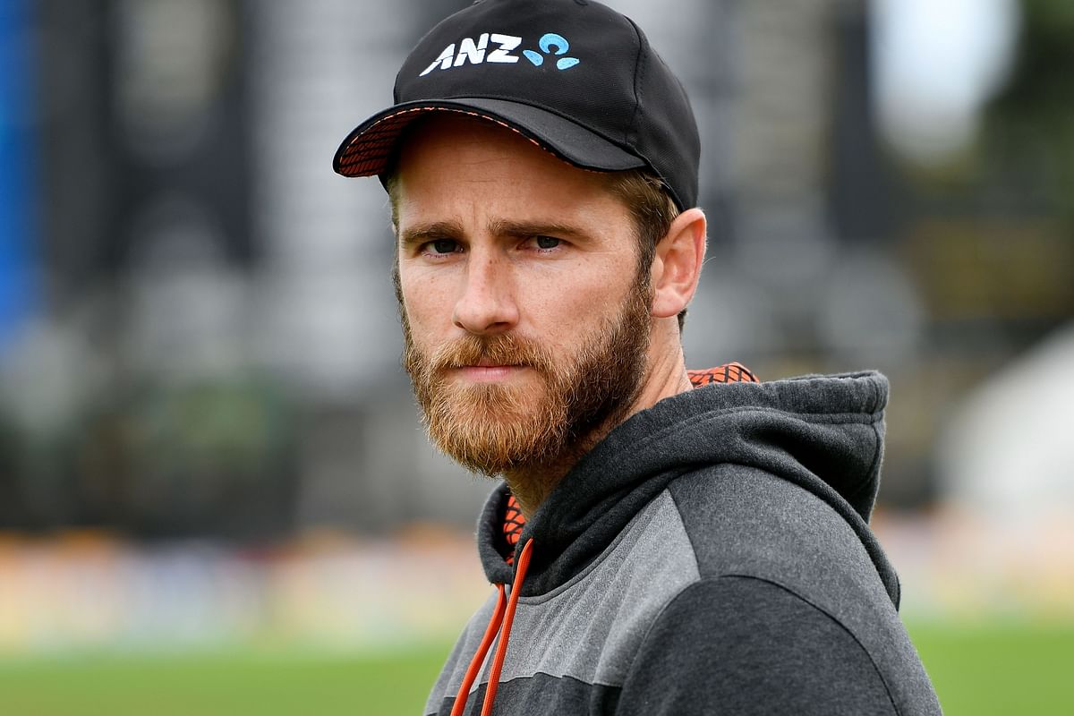 New Zealand`s captain Kane Williamson sits out the warm up during day five of the 2nd Test cricket match between New Zealand and Bangladesh at the Basin Reserve in Wellington on 12 March 2019. Photo: AFP