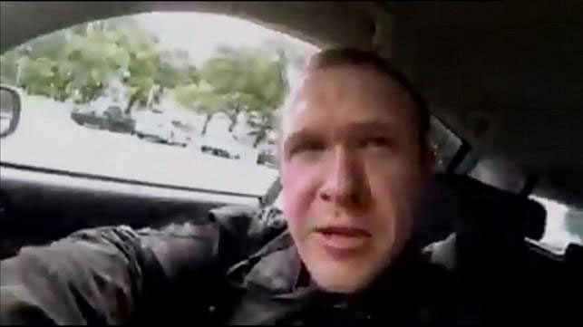 A still image taken from video circulated on social media, apparently taken by a gunman and posted online live as the attack unfolded, shows him driving in Christchurch. Photo: reuters