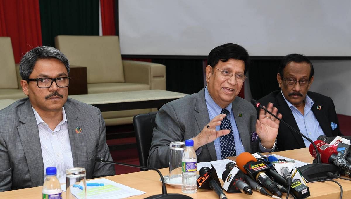Foreign minister AK Abdul Momen briefs media at the foreign ministry on Monday 18 Mar 2019. Photo: UNB
