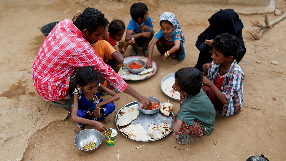 Hunger stalks Yemen`s remote villages after four years of war. Photo: Reuters