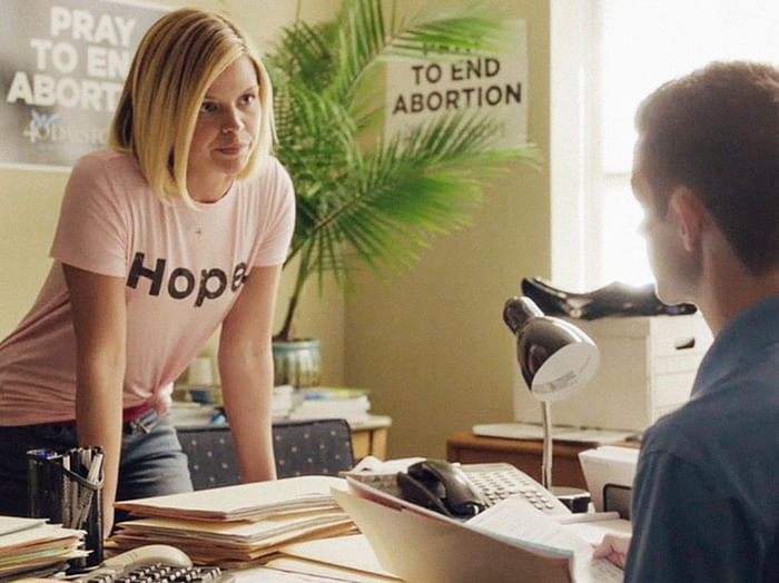 Actress Emma Elle Roberts in a scene of `Unplanned`. Photo: Collected