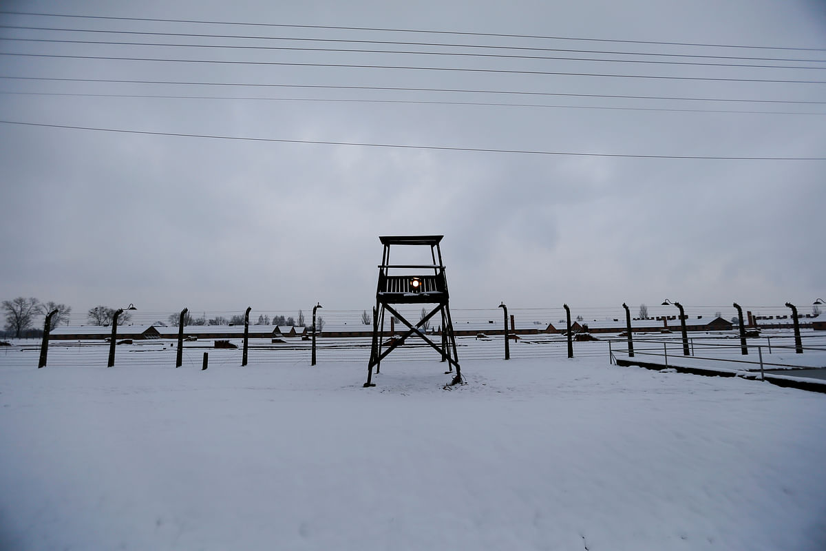 A guard tower is seen at the former German Nazi concentration and extermination camp Auschwitz-Birkena. Photo: Reuters