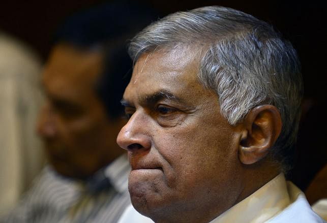 Sri Lanka prime minister Ranil Wickremesinghe. AFP File Photo
