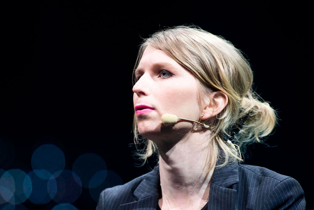 In this file photo taken on 24 May 2018, former US soldier Chelsea Manning speaks during the C2 conference in Montreal, Canada. Photo: AFP