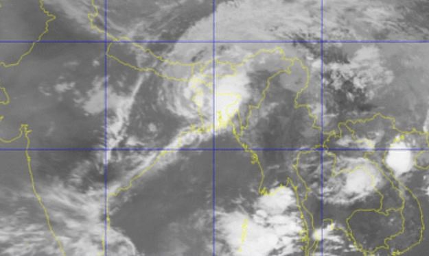 Cyclone Fani moves towards Faridpur-Dhaka region. Photo: A Screen grab of the satellite image of Bangladesh Meteorological Department