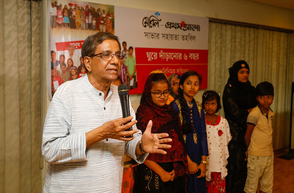 Prothom Alo editor Matiur Rahman speaking at the programme. Photo: Dipu Malakar.