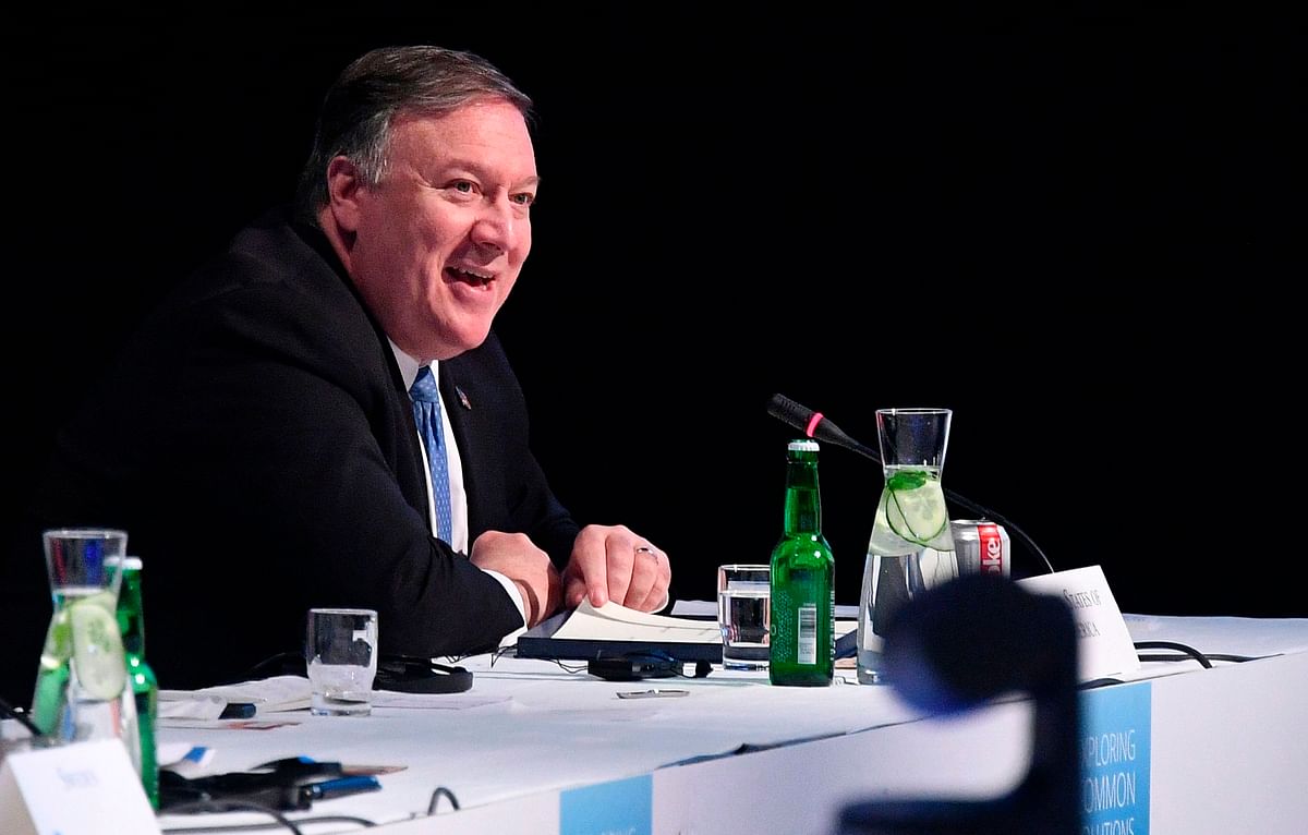 US Secretary of State Mike Pompeo attends the 11th Ministerial Meeting of the Arctic Council in Rovaniemi, Finland on 7 May. Photo: AFP