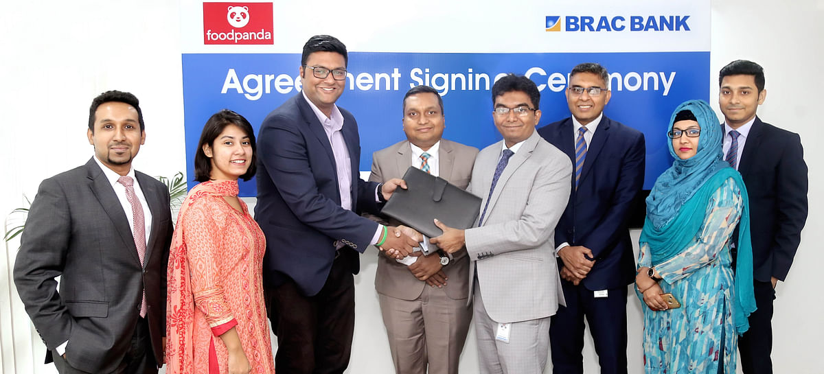 BRAC Bank and Food Panda sign deal on 8 May at the bank head office for online campaign