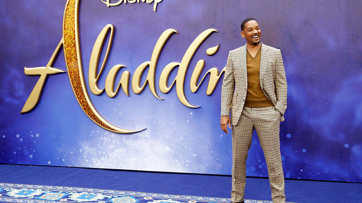 Cast member Will Smith attends the premiere of Disney`s live-action `Aladdin` in London, Britain on 9 May. Photo: Reuters