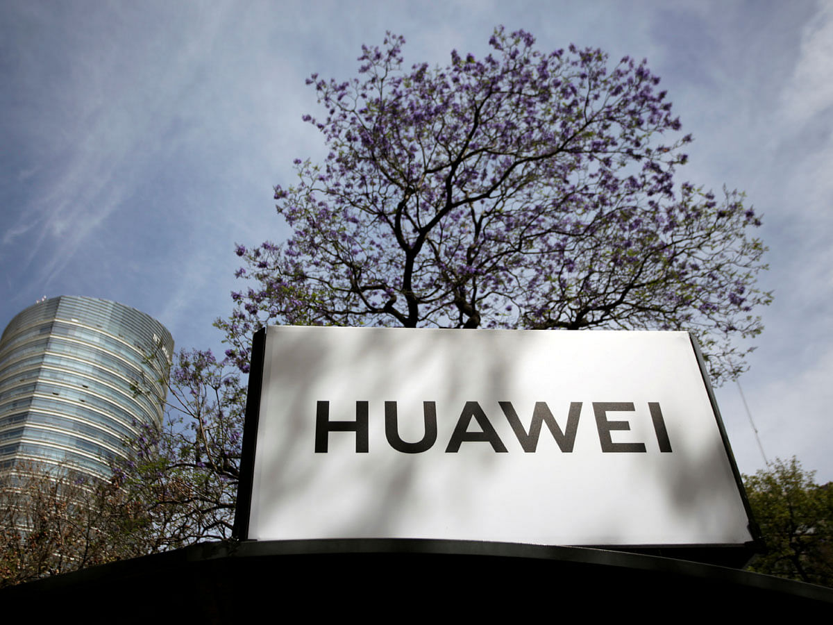 The Huawei logo is seen at a bus stop in Mexico City, Mexico on 22 February 2019. Reuters File Photo