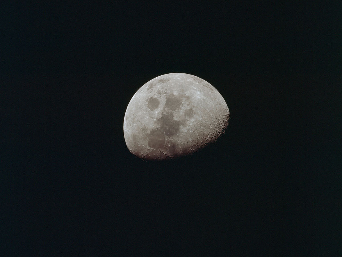 The moon is seen from the Apollo 10 spacecraft, with the Sea of Tranquility visible as a large, dark area near the centre of the photograph, 24 May, 1969. Photo: Reuters