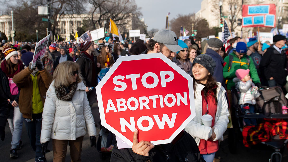 In this file photo taken on 18 January 2019, anti-abortion activists participate in the `March for Life,` an annual event to mark the anniversary of the 1973 Supreme Court case Roe v. Wade, which legalized abortion in the US, outside the US Supreme Court in Washington, DC. Photo: AFP