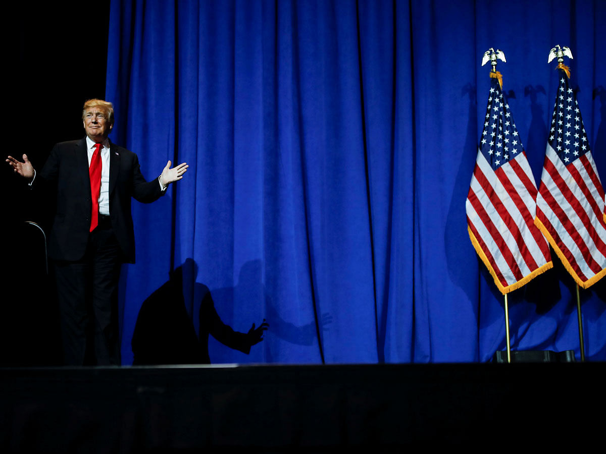 US president Donald Trump to speak at the National Association of Realtors` Legislative Meetings & Trade Expo in Washington, US on 17 May. Photo: Reuters