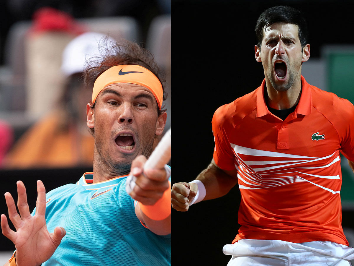Spain’s Rafael Nadal (L) Serbia’s Novak Djokovic  . Photo: Reuters