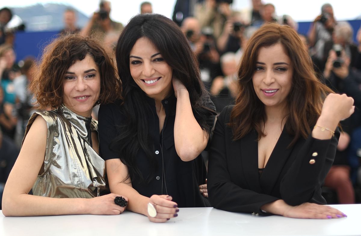 Moroccan actress Lubna Azabal, Moroccan film director Maryam Touzani and Moroccan actress Nisrin Erradi pose during a photocall for the film `Adam` at the 72nd edition of the Cannes Film Festival in Cannes, southern France, on 20 May 2019. Photo: AFP