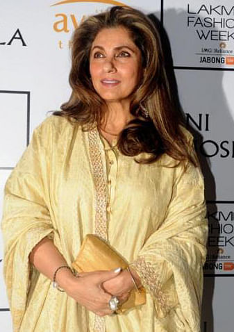 Indian Bollywood actress Dimple Kapadia poses for a photograph during Lakme Fashion Week (LFW) Winter/Festive 2015 in Mumbai on 25 August 2015. AFP