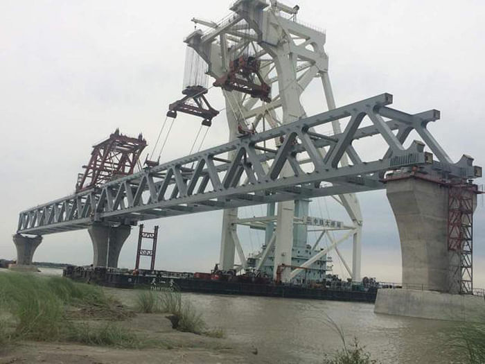 Padma bridge under construction at Munshiganj, 25 May 2019. Photo: Collected