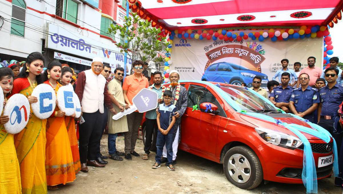 A man in Bajedonta village of Phulpur upazila in Mymensingh district got a brand new private car after buying Marcel fridge under the Eid ul Fitr offer during its ongoing nationwide digital campaign season 4.