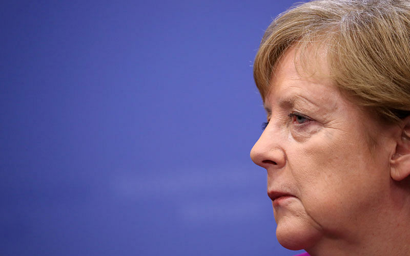 German Chancellor Angela Merkel holds a news conference after a European Union leaders summit following the EU elections, in Brussels, Belgium on 28 May 2019. Photo: Reuters