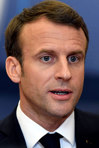 French president Emmanuel Macron holds a news conference after a European Union leaders summit following the EU elections, in Brussels, Belgium on 28 May 2019. Photo: Reuters