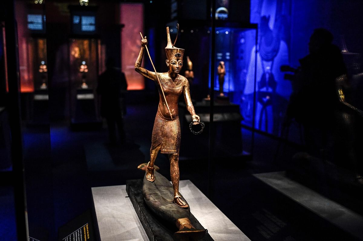 In two and a half months, the flagship exhibition of the year in Paris, `Tutankhamun, the Treasury of the Pharaoh` which has gathered more than 150 original objects from the tomb of the young pharaoh in the modern setting of the Great Hall of the Vilette, has already had 800,000 visitors, the organisers announced on 4 June 2019. Photo: AFP