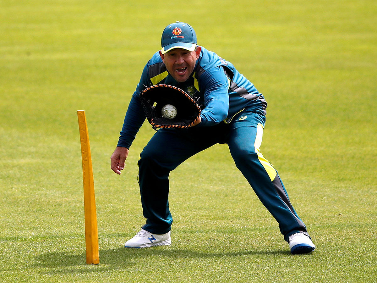 Australia assistant coach Ricky Ponting during nets at The Oval, London, Britain on 8 June 2019. Photo: Reuters