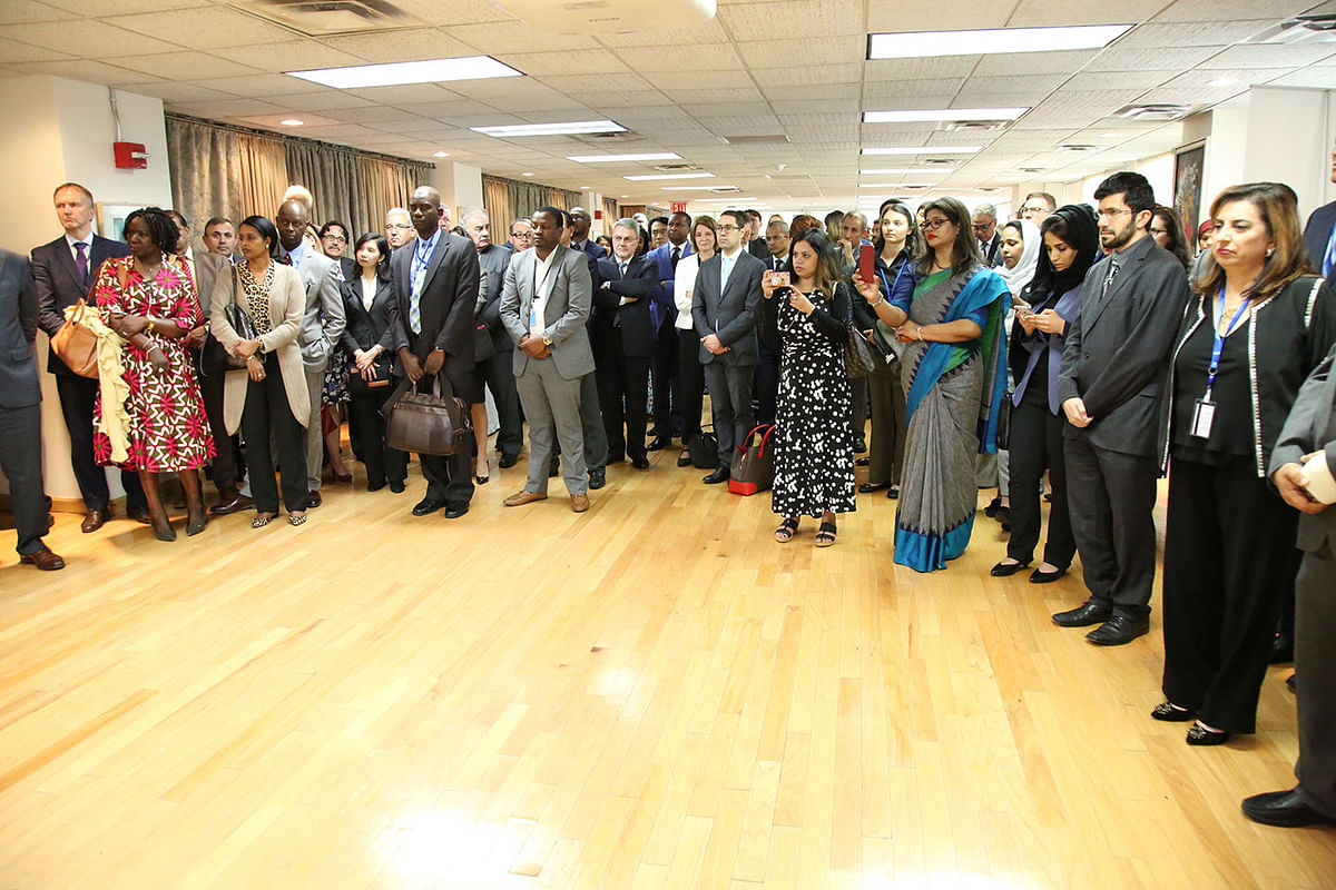 Gathering at the Eid reunion organised by the bangladesh permanent mission to the UN in NY