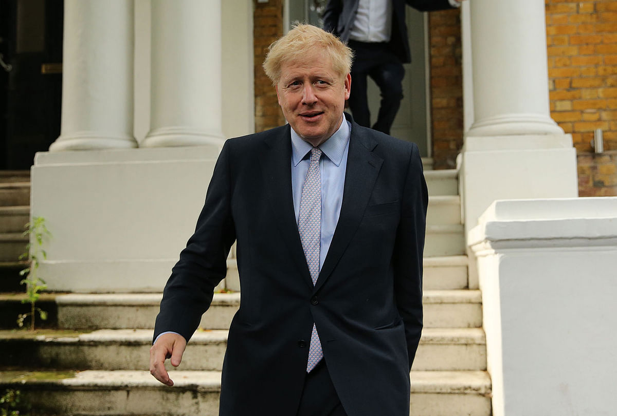 Conservative MP Boris Johnson leaves his home in London on 11 June. Photo: AFP