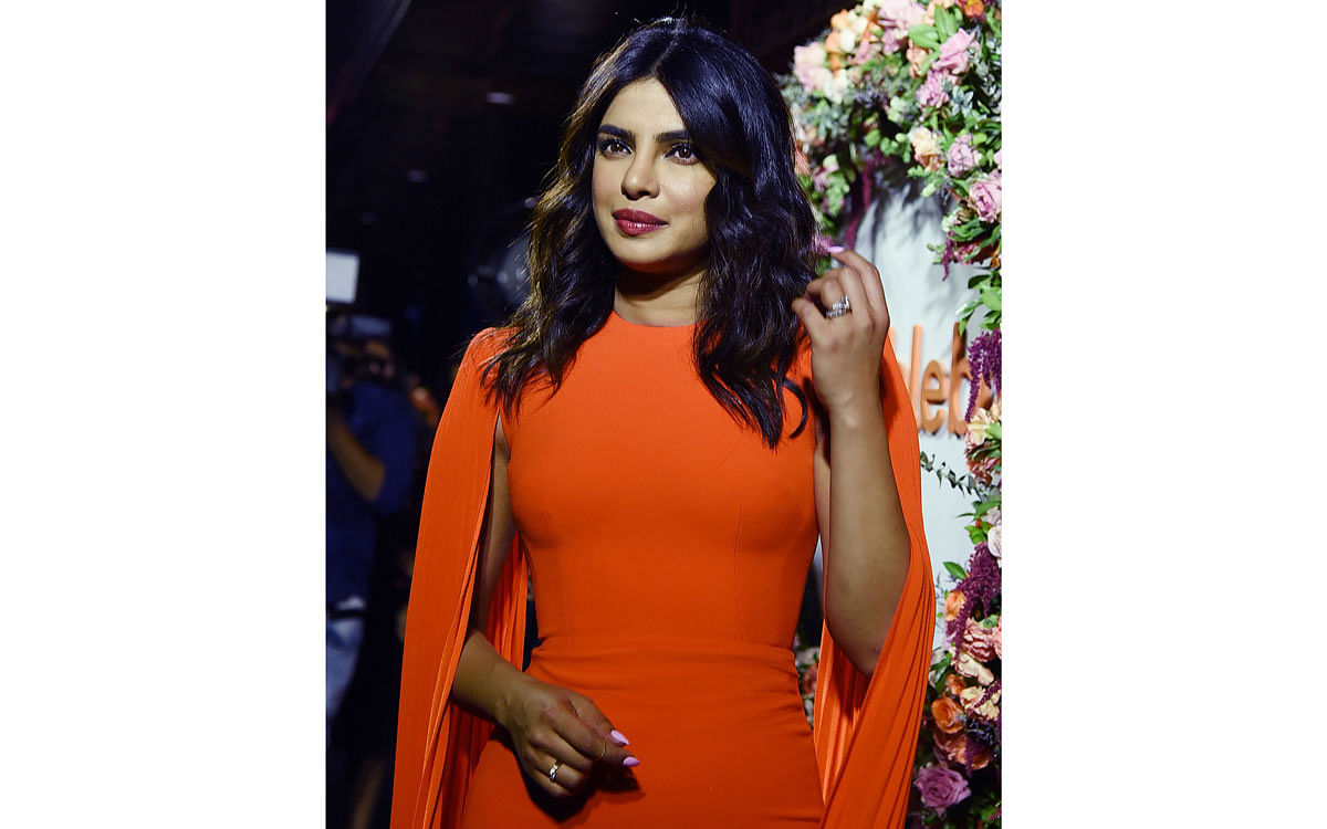 Indian actress Priyanka Chopra Jonas poses for a picture during the launch event of Bumble, a social and dating application, in Mumbai late on 13 June 2019. Photo: AFP