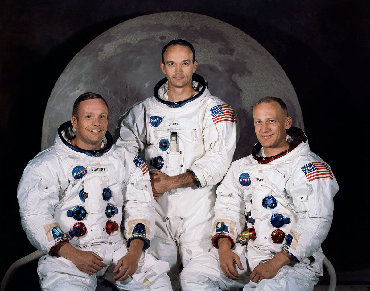 This photo obtained from NASA, shows the official crew portrait of the Apollo 11 astronauts taken at the Kennedy Space center on 30 March 1969. Photo: AFP