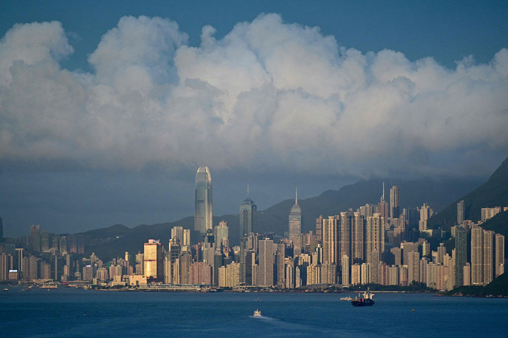 This picture taken on 13 June 2019 shows a general view shows of the Hong Kong skyline. International finance hub Hong Kong has long been considered a safe and trusted gateway to mainland China. Photo: AFP