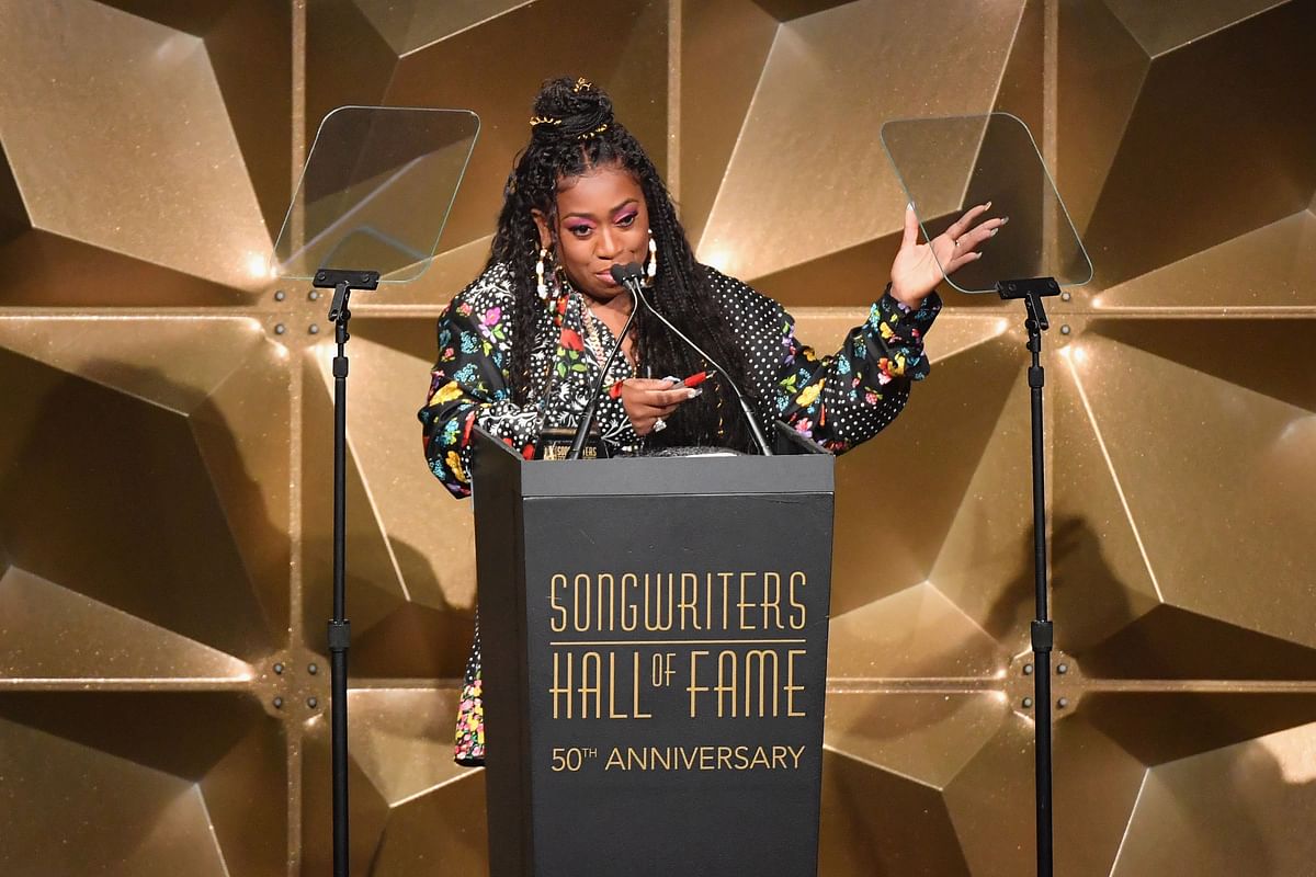 Songwriters Hall Of Fame inductee US rapper Missy Elliott speaks onstage during the 2019 Songwriters Hall Of Fame Gala at The New York Marriott Marquis on 13 June, 2019 in New York City. Photo: AFP