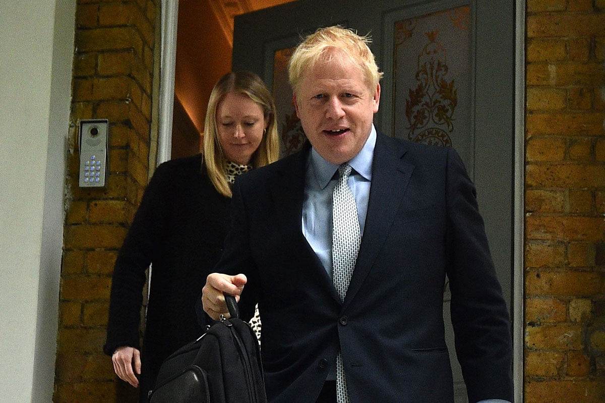 Conservative MP Boris Johnson leaves his home in London on 13 June. Photo: AFP