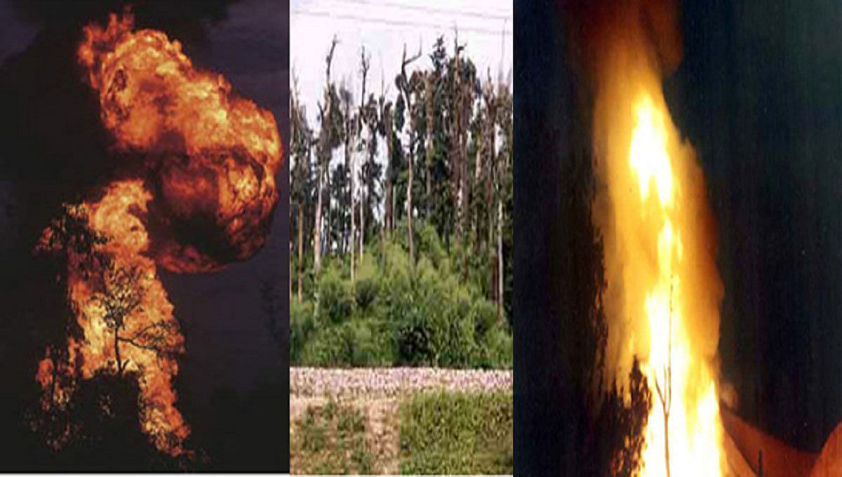 A destructive gas well blowout event occurred close to midnight at Magurchhara gas field in Kamalganj, Moulvibazar on 14 June 1997. Photo: UNB