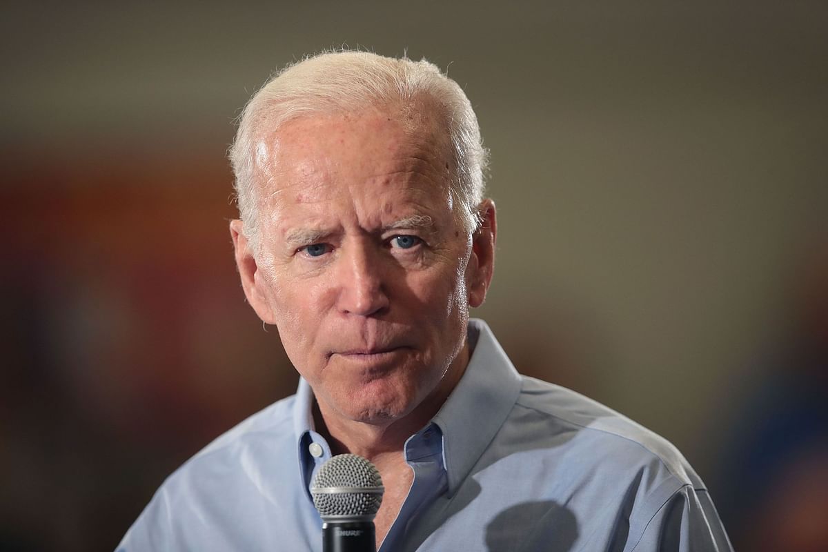 Democratic presidential candidate and former US vice president Joe Biden speaks to guests during a campaign stop at Clinton Community College on 12 June 2019 in Clinton, Iowa. Photo: AFP