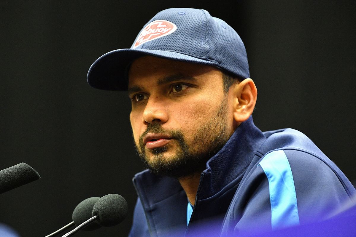 Bangladesh`s captain Mashrafe Mortaza attends a press conference at The County Ground in Taunton, south-west England on 16 June 2019, ahead of their 2019 World Cup match against West Indies. Photo: AFP