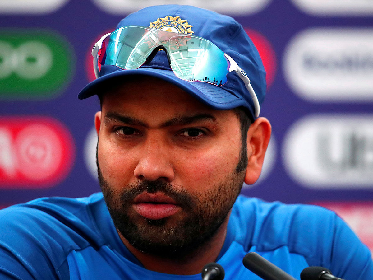 India`s Rohit Sharma during a press conference at The Oval, London, Britain on 8 June, 2019. Photo: Reuters