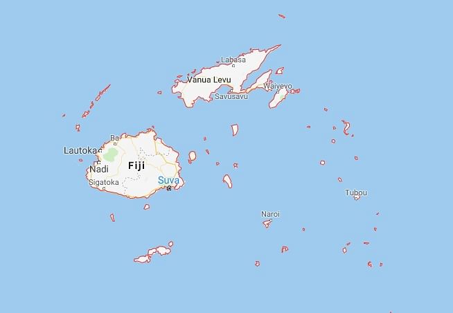 Map of Fiji