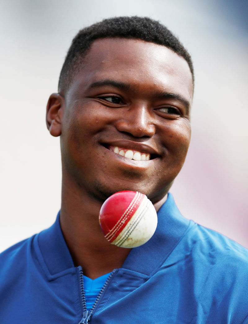 South Africa`s Lungi Ngidi during nets in Southampton, Britain on 4 June, 2019. Photo: Reuters